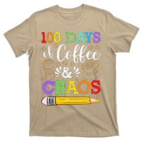 100 Days Of Coffee & Chaos 100th Day School Teacher Gift T-Shirt