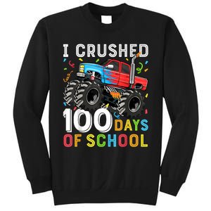 100 Days Of School Monster Truck 100th Day Of School Boy Sweatshirt