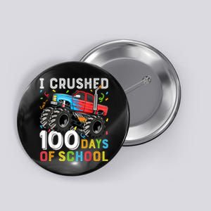 100 Days Of School Monster Truck 100th Day Of School Boy Button