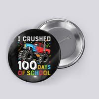 100 Days Of School Monster Truck 100th Day Of School Boy Button