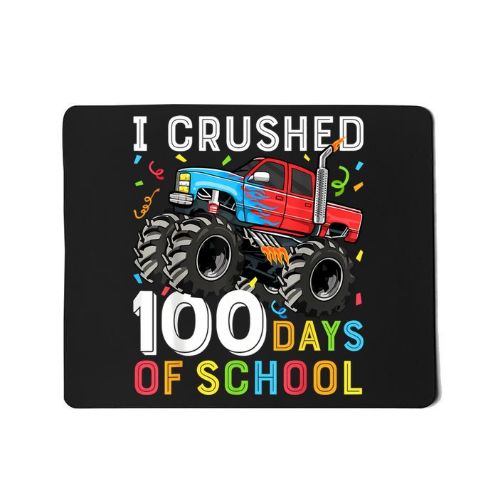 100 Days Of School Monster Truck 100th Day Of School Boy Mousepad