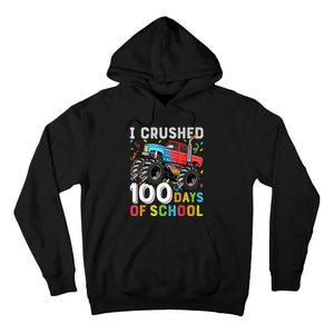 100 Days Of School Monster Truck 100th Day Of School Boy Tall Hoodie