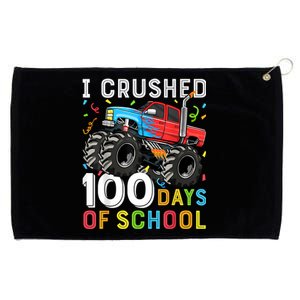 100 Days Of School Monster Truck 100th Day Of School Boy Grommeted Golf Towel