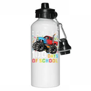 100 Days Of School Monster Truck 100th Day Of School Boy Aluminum Water Bottle