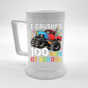 100 Days Of School Monster Truck 100th Day Of School Boy Beer Stein