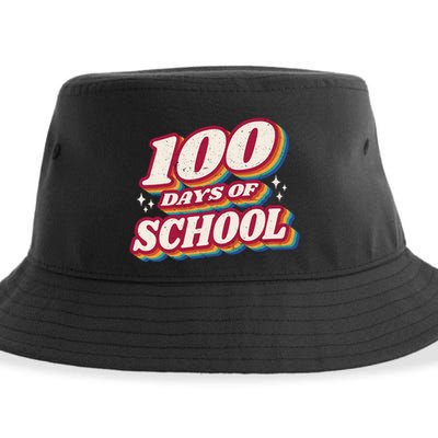 100 Days Of School Retro Sustainable Bucket Hat