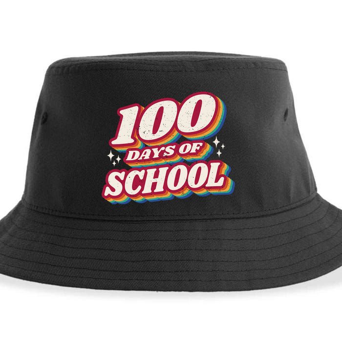 100 Days Of School Retro Sustainable Bucket Hat