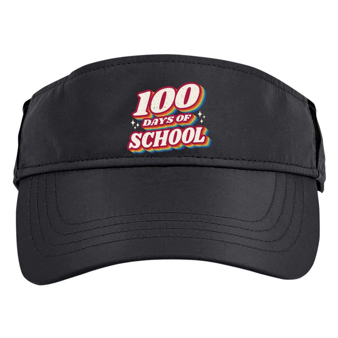 100 Days Of School Retro Adult Drive Performance Visor