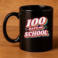 100 Days Of School Retro 11oz C Handle Ceramic Mug