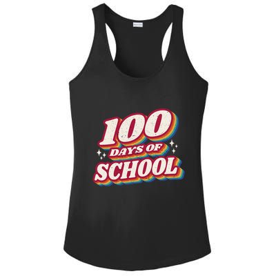 100 Days Of School Retro Ladies PosiCharge Competitor Racerback Tank