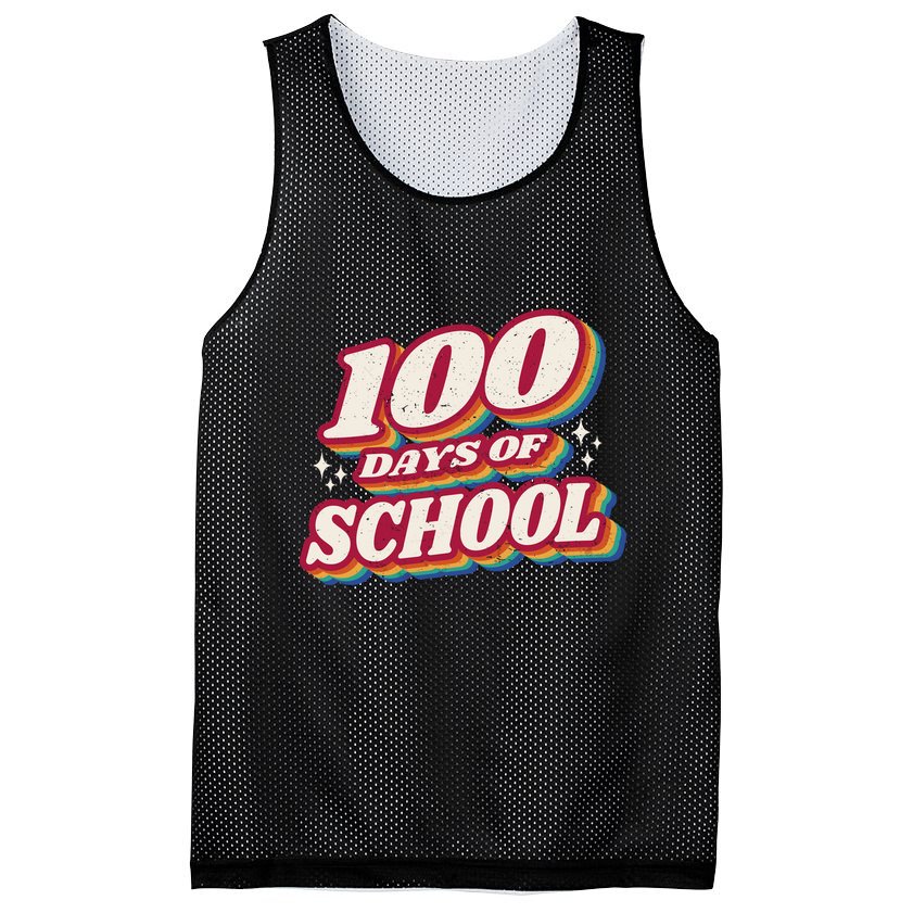 100 Days Of School Retro Mesh Reversible Basketball Jersey Tank