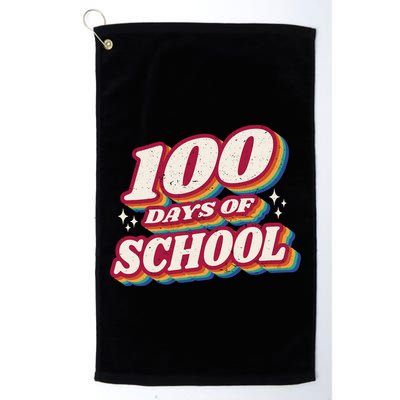 100 Days Of School Retro Golf Towel