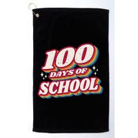 100 Days Of School Retro Golf Towel
