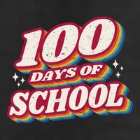100 Days Of School Retro Golf Towel