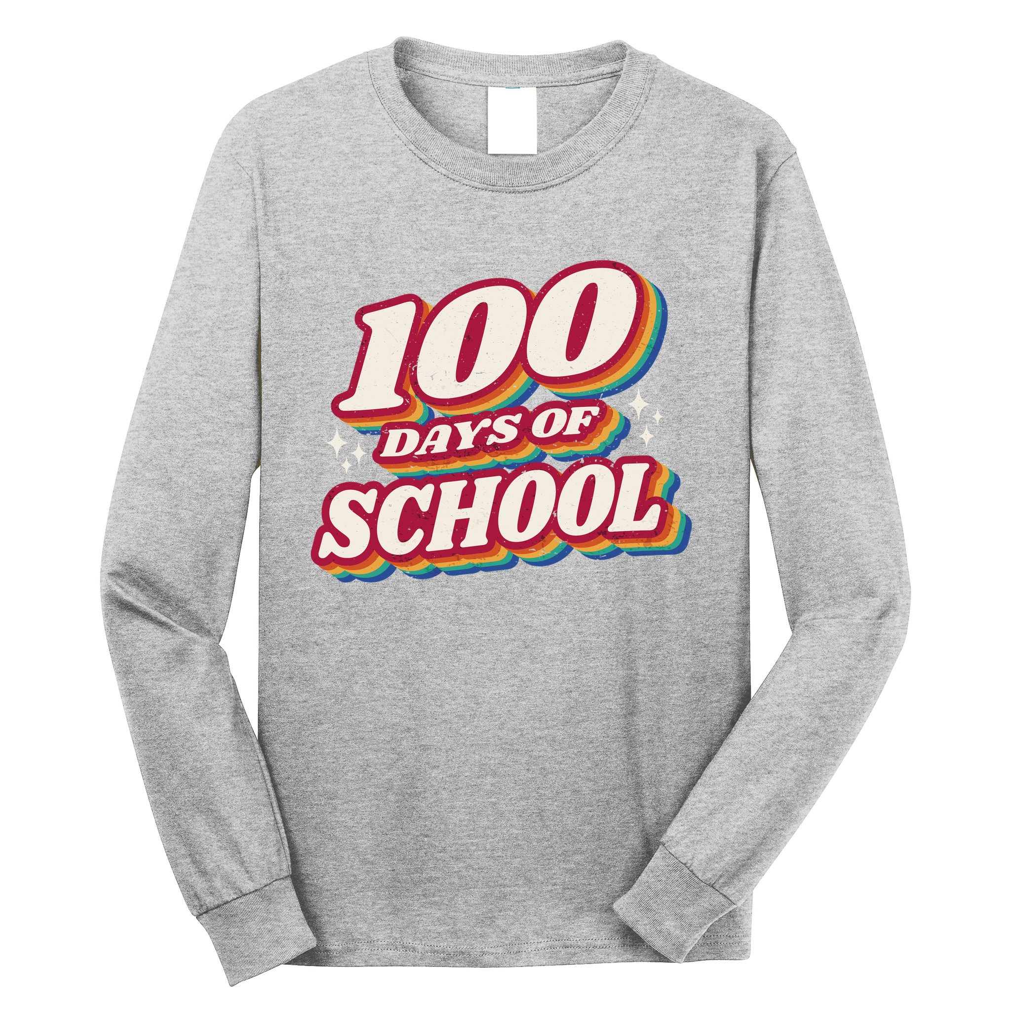 100 Days Of School Retro Long Sleeve Shirt
