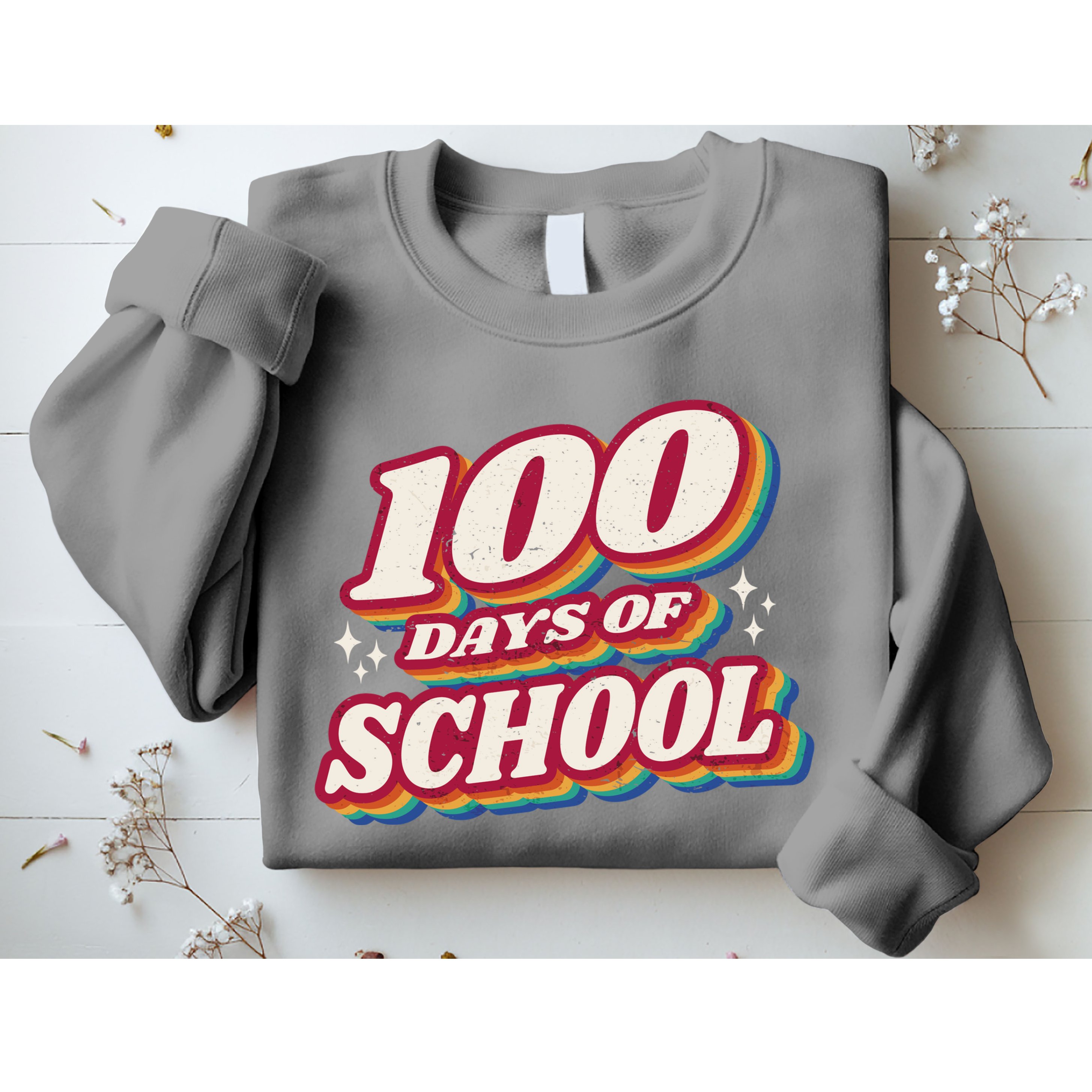 100 Days Of School Retro Sweatshirt