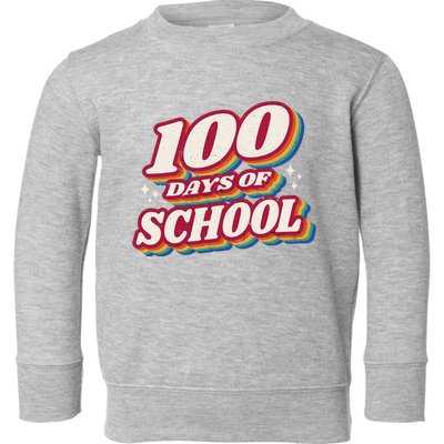 100 Days Of School Retro Toddler Sweatshirt