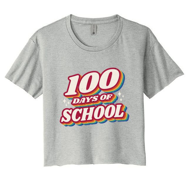 100 Days Of School Retro Crop Top