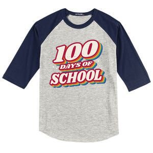 100 Days Of School Retro Kids Colorblock Raglan Jersey