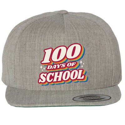 100 Days Of School Retro Wool Snapback Cap
