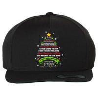 12 Days Of Christmas Funny Quilting Sewing Xmas Tree Lights Wool Snapback Cap