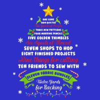 12 Days Of Christmas Funny Quilting Sewing Xmas Tree Lights Bag
