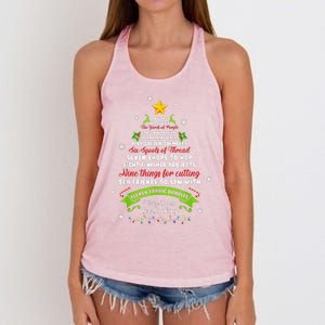 12 Days Of Christmas Funny Quilting Sewing Xmas Tree Lights Women's Knotted Racerback Tank