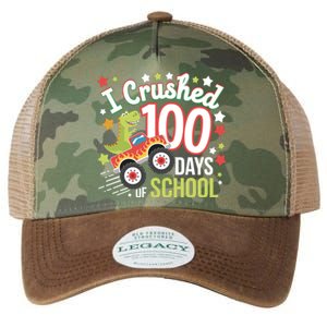 100 Days Of School Monster Truck 100th Day Of School Trex Legacy Tie Dye Trucker Hat