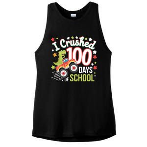 100 Days Of School Monster Truck 100th Day Of School Trex Ladies PosiCharge Tri-Blend Wicking Tank