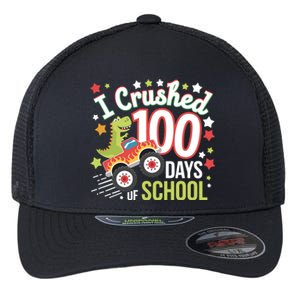 100 Days Of School Monster Truck 100th Day Of School Trex Flexfit Unipanel Trucker Cap