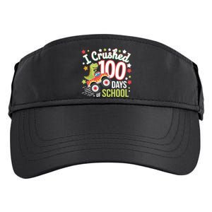 100 Days Of School Monster Truck 100th Day Of School Trex Adult Drive Performance Visor