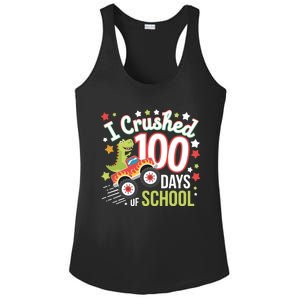 100 Days Of School Monster Truck 100th Day Of School Trex Ladies PosiCharge Competitor Racerback Tank