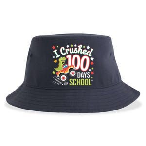 100 Days Of School Monster Truck 100th Day Of School Trex Sustainable Bucket Hat