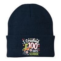 100 Days Of School Monster Truck 100th Day Of School Trex Knit Cap Winter Beanie