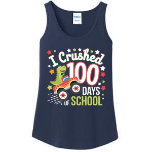 100 Days Of School Monster Truck 100th Day Of School Trex Ladies Essential Tank