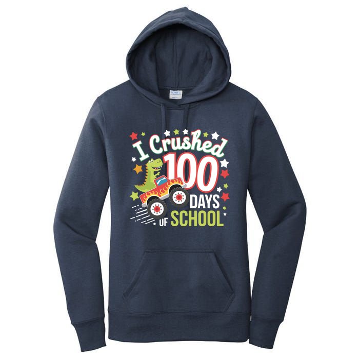 100 Days Of School Monster Truck 100th Day Of School Trex Women's Pullover Hoodie