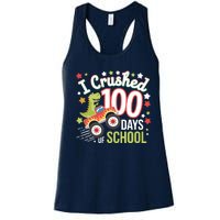 100 Days Of School Monster Truck 100th Day Of School Trex Women's Racerback Tank