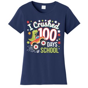 100 Days Of School Monster Truck 100th Day Of School Trex Women's T-Shirt