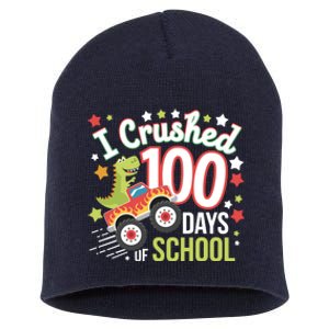 100 Days Of School Monster Truck 100th Day Of School Trex Short Acrylic Beanie