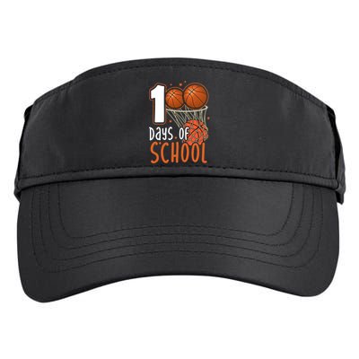 100 Days Of School Basketball Adult Drive Performance Visor