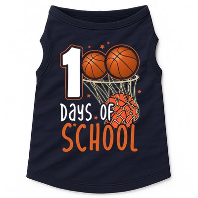100 Days Of School Basketball Doggie Tank
