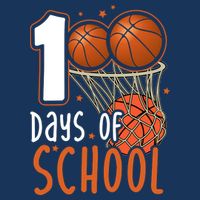 100 Days Of School Basketball Doggie Tank
