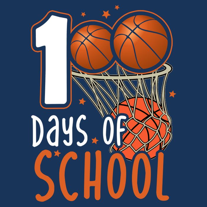 100 Days Of School Basketball Doggie Tank