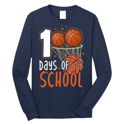 100 Days Of School Basketball Long Sleeve Shirt