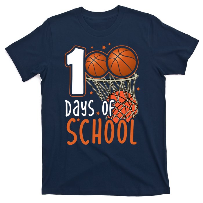 100 Days Of School Basketball T-Shirt