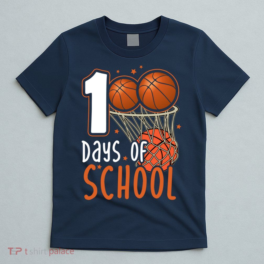 100 Days Of School Basketball T-Shirt
