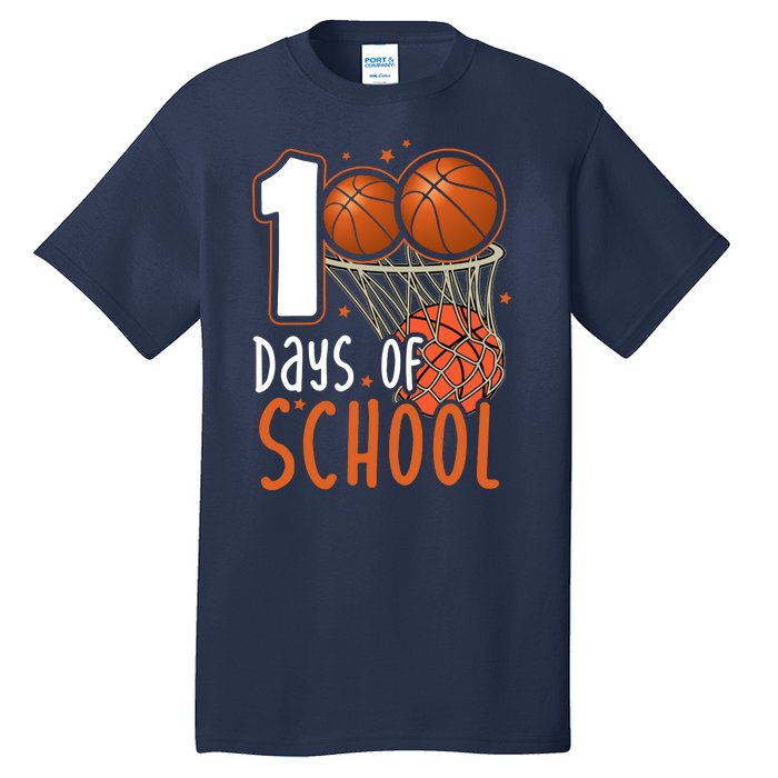 100 Days Of School Basketball Tall T-Shirt