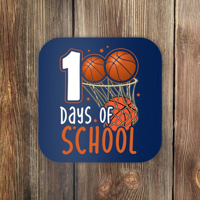 100 Days Of School Basketball Coaster