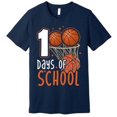100 Days Of School Basketball Premium T-Shirt