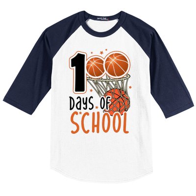 100 Days Of School Basketball Baseball Sleeve Shirt